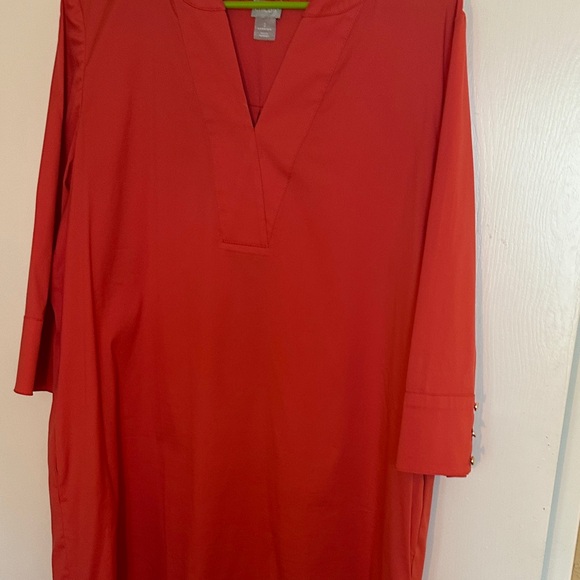 Chico's Dresses & Skirts - Chico's Red Long Sleeve Dress